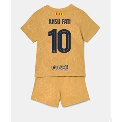 FC Barcelona Ansu Fati 10 Auswärtstrikot Kit Kinder 2022-23