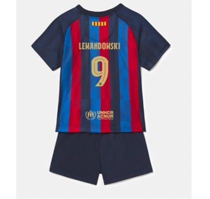 FC Barcelona Lewandowski 9 Heimtrikot Kit Kinder 2022-23