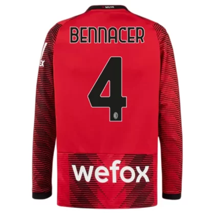 Günstige AC Milan Bennacer 4 Langarm Heimtrikot 2023/24