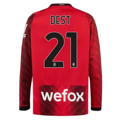 Günstige AC Milan Dest 21 Langarm Heimtrikot 2023/24