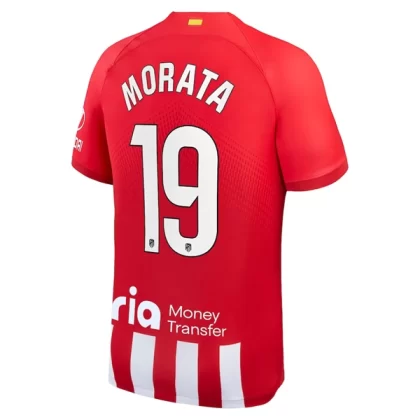 Günstige Atlético Madrid Álvaro Morata 19 Heimtrikot 2023/24