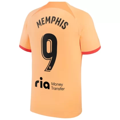 Günstige Atlético Madrid Memphis Depay 9 3. Ausweichtrikot 2022-23