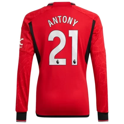 Günstige Manchester United Antony 21 Langarm Heimtrikot 2023/24