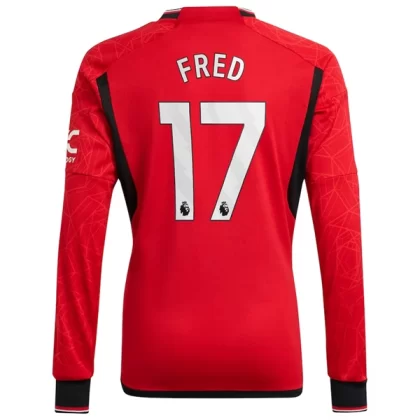 Günstige Manchester United Fred 17 Langarm Heimtrikot 2023/24