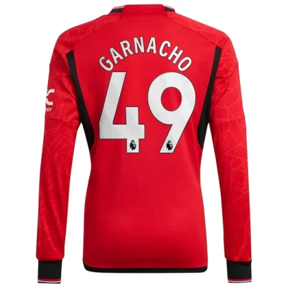 Günstige Manchester United Garnacho 49 Langarm Heimtrikot 2023/24