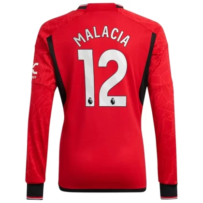 Günstige Manchester United Malacia 12 Langarm Heimtrikot 2023/24