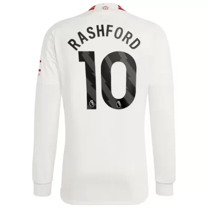 Günstige Manchester United Marcus Rashford 10 Langarm 3. Ausweichtrikot 2023/24