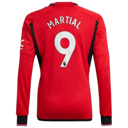 Günstige Manchester United Martial 9 Langarm Heimtrikot 2023/24