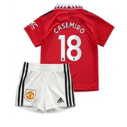 Manchester United Casemiro 18 Heimtrikot Kit Kinder 2022-23