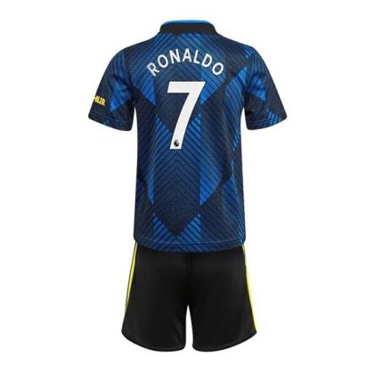 Manchester United Cristiano Ronaldo 7 3. trikot Kit Kinder 2021-22