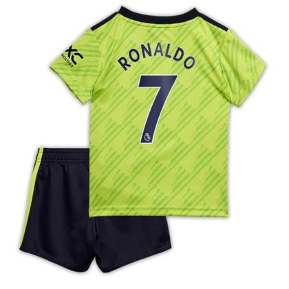 Manchester United Cristiano Ronaldo 7 3. trikot Kit Kinder 2022-23