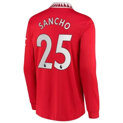 Manchester United Fußballtrikots 2022-23 Jadon Sancho 25 Langarm Heimtrikot