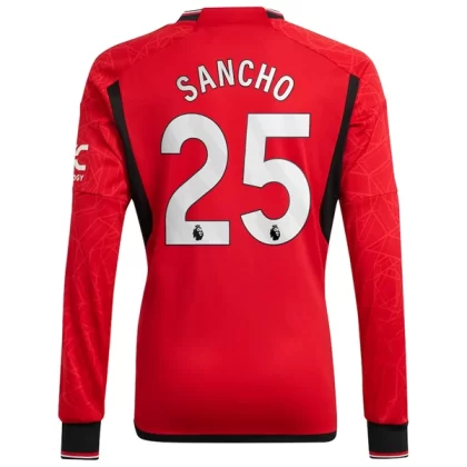 Manchester United Fußballtrikots 2023-24 Jadon Sancho 25 Langarm Heimtrikot