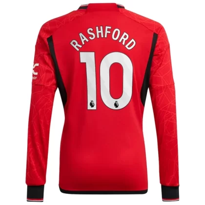 Manchester United Fußballtrikots 2023-24 Marcus Rashford 10 Langarm Heimtrikot