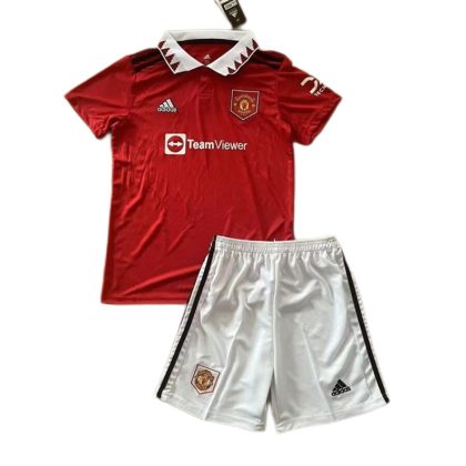Manchester United Heimtrikot Kit Kinder 2022-23