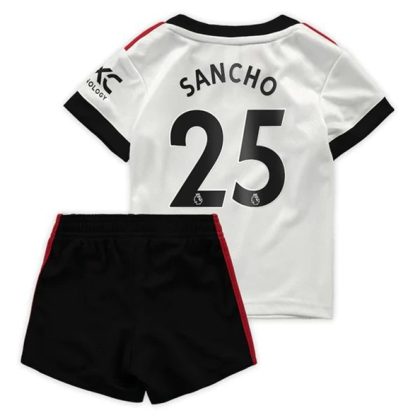 Manchester United Jadon Sancho 25 Auswärtstrikot Kit Kinder 2022-23
