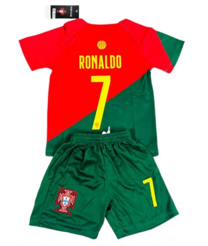 Portugal Ronaldo 7 Heimtrikot Kit Kinder 2022