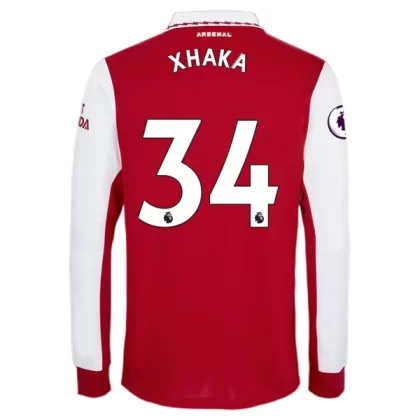 Arsenal Fußballtrikots 2022-23 Granit Xhaka 34 Langarm Heimtrikot