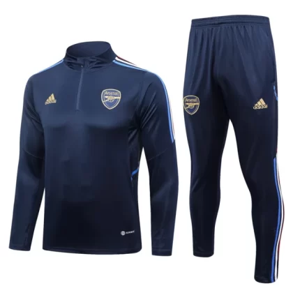 Arsenal Trainingsanzüge 2023-24 – 1-4 Zip Blau