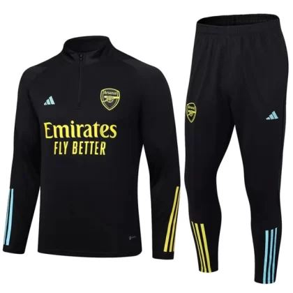 Arsenal Trainingsanzüge 2023-24 – 1-4 Zip Schwarz