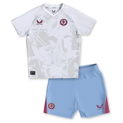 Aston Villa Auswärtstrikot Kit Kinder 2023 2024