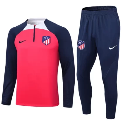 Atlético Madrid Trainingsanzüge 2023-24 – 1-4 Zip Rot