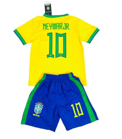 Brasilien Neymar Jr 10 Heimtrikot Kit Kinder 2022