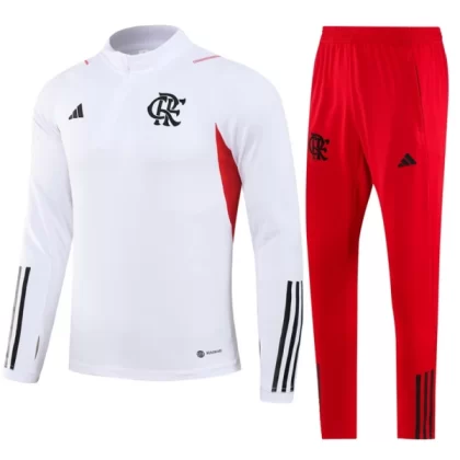 CR Flamengo Kinder Trainingsanzüge 2023-24 – 1-4 Zip Weiß