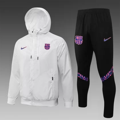 FC Barcelona Trainingsanzüge Windrunner 2022-23 – Weiß