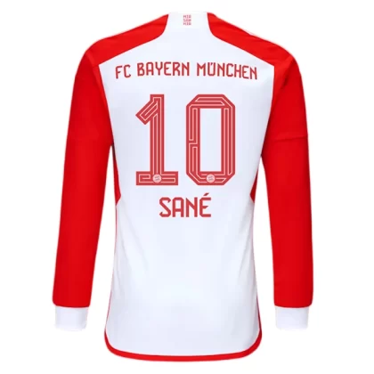 FC Bayern München Fußballtrikots 2023-24 Leroy Sané 10 Langarm Heimtrikot