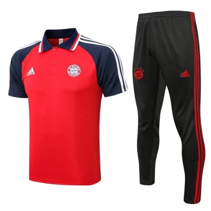 FC Bayern München Trainings Poloshirt Anzüge Anzüge 2022-23 – Rot Blau