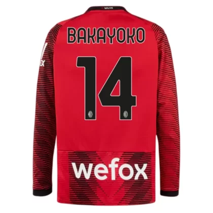 Günstige AC Milan Bakayoko 14 Langarm Heimtrikot 2023/24