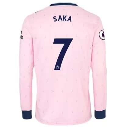 Günstige Arsenal Bukayo Saka 7 Langarm 3. Ausweichtrikot 2022-23