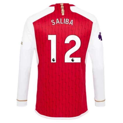 Günstige Arsenal Saliba 12 Langarm Heimtrikot 2023/24