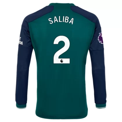 Günstige Arsenal Saliba 2 Langarm 3. Ausweichtrikot 2023/24