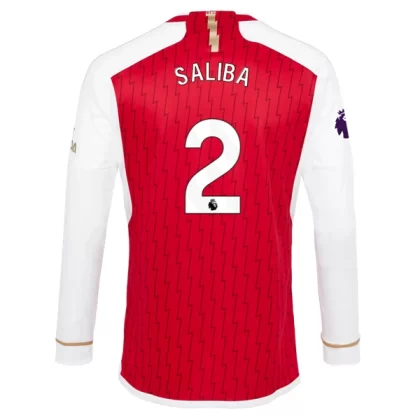 Günstige Arsenal Saliba 2 Langarm Heimtrikot 2023/24