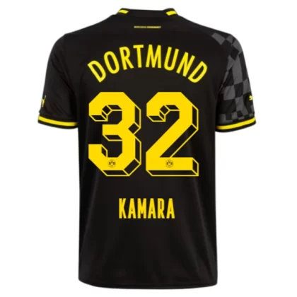 Günstige BVB Borussia Dortmund Kamara 32 Auswärtstrikot 2022-23