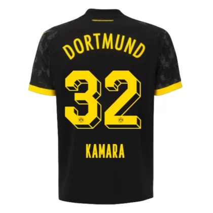 Günstige BVB Borussia Dortmund Kamara 32 Auswärtstrikot 2023/24