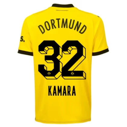 Günstige BVB Borussia Dortmund Kamara 32 Heimtrikot 2023/24