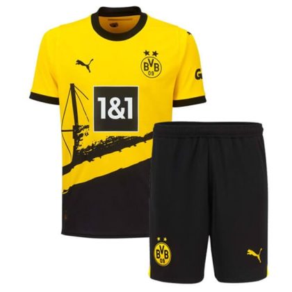 Günstige BVB Borussia Dortmund Kinder Heim Trikotsatz 2023 2024