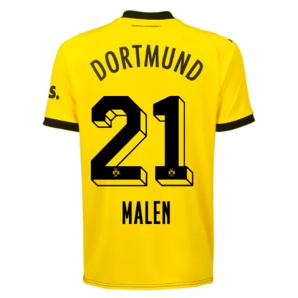 Günstige BVB Borussia Dortmund Malen 21 Heimtrikot 2023/24