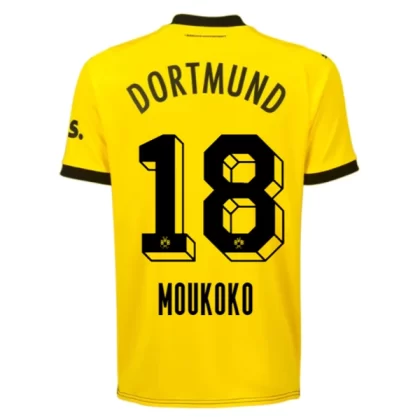 Günstige BVB Borussia Dortmund Moukoko 18 Heimtrikot 2023/24