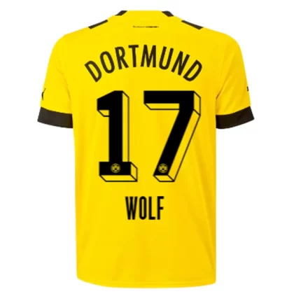 Günstige BVB Borussia Dortmund Wolf 17 Heimtrikot 2022-23