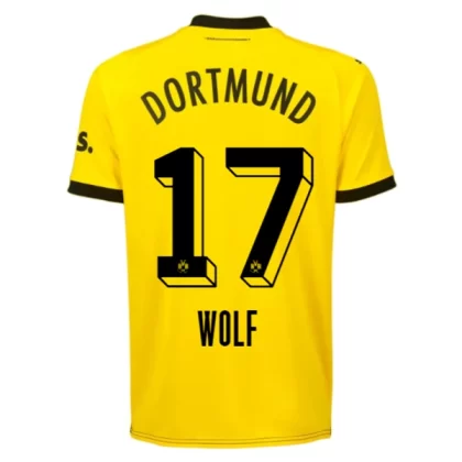 Günstige BVB Borussia Dortmund Wolf 17 Heimtrikot 2023/24