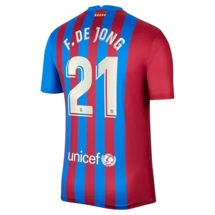 Günstige FC Barcelona F. De Jong 21 Heimtrikot 2021-22