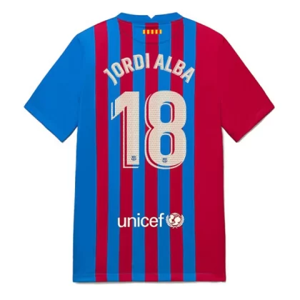 Günstige FC Barcelona Jordi Alba 18 Heimtrikot 2021-22