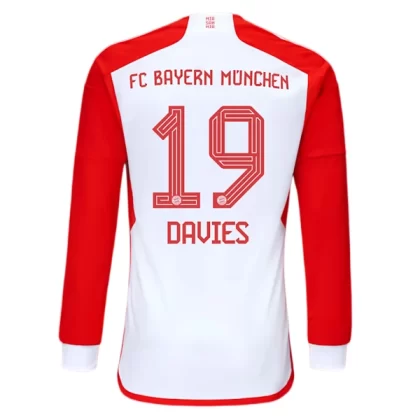 Günstige FC Bayern München Alphonso Davies 19 Langarm Heimtrikot 2023/24