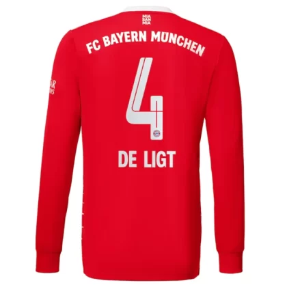 Günstige FC Bayern München De Ligt 4 Langarm Heimtrikot 2022-23