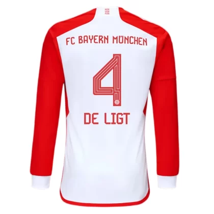 Günstige FC Bayern München De Ligt 4 Langarm Heimtrikot 2023/24