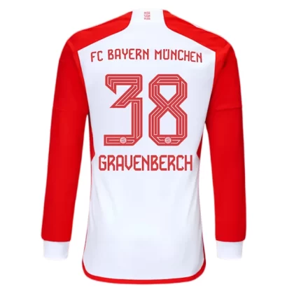 Günstige FC Bayern München Gravenberch 38 Langarm Heimtrikot 2023/24